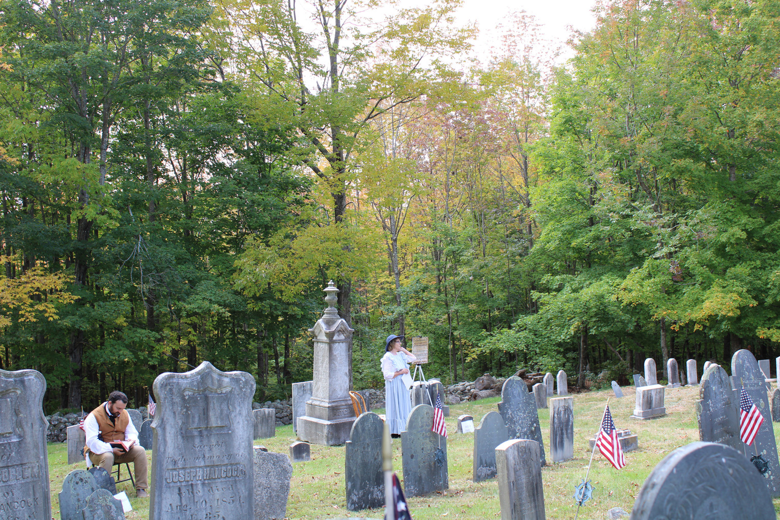 Derek Dorr as Rev. Thomas Roby and Maureen Howard as Julia Ann Patch