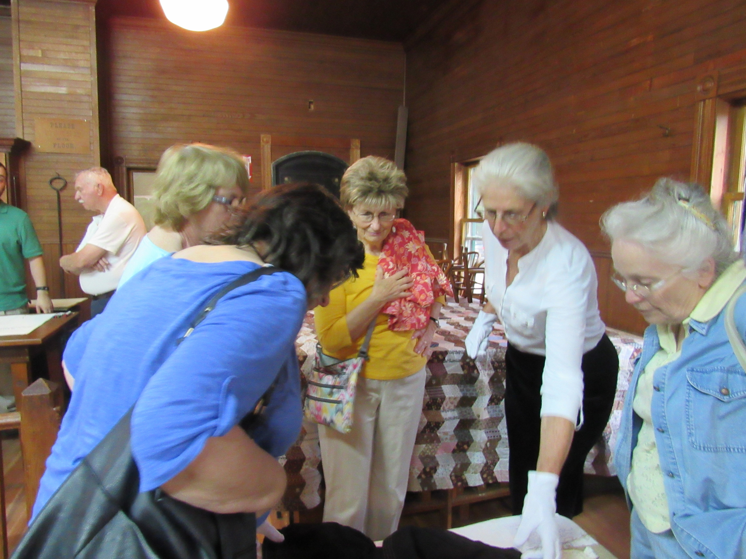 President Shirley Hamilton providing information to guests