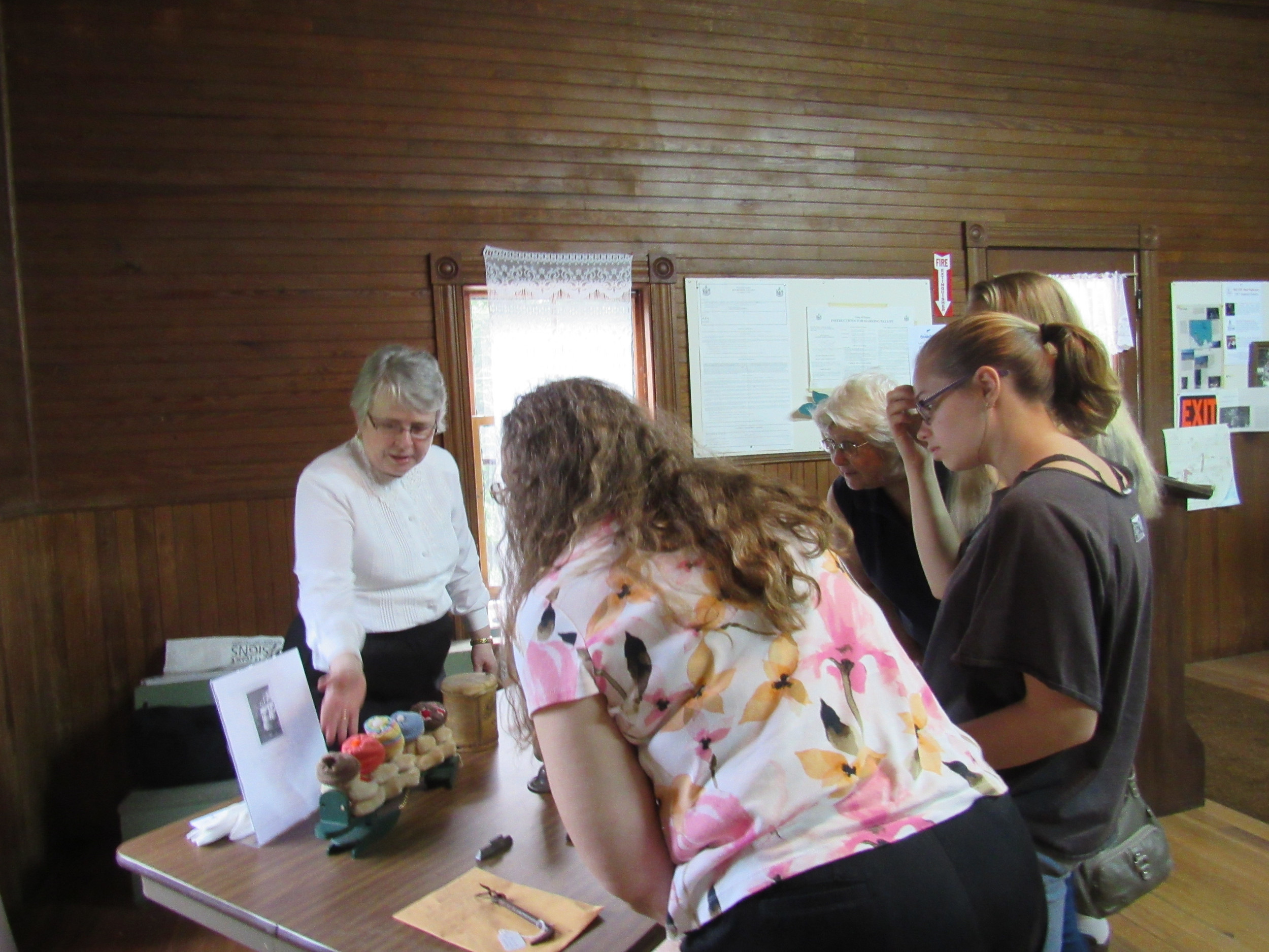Director Celeste Hyer providing information to guests