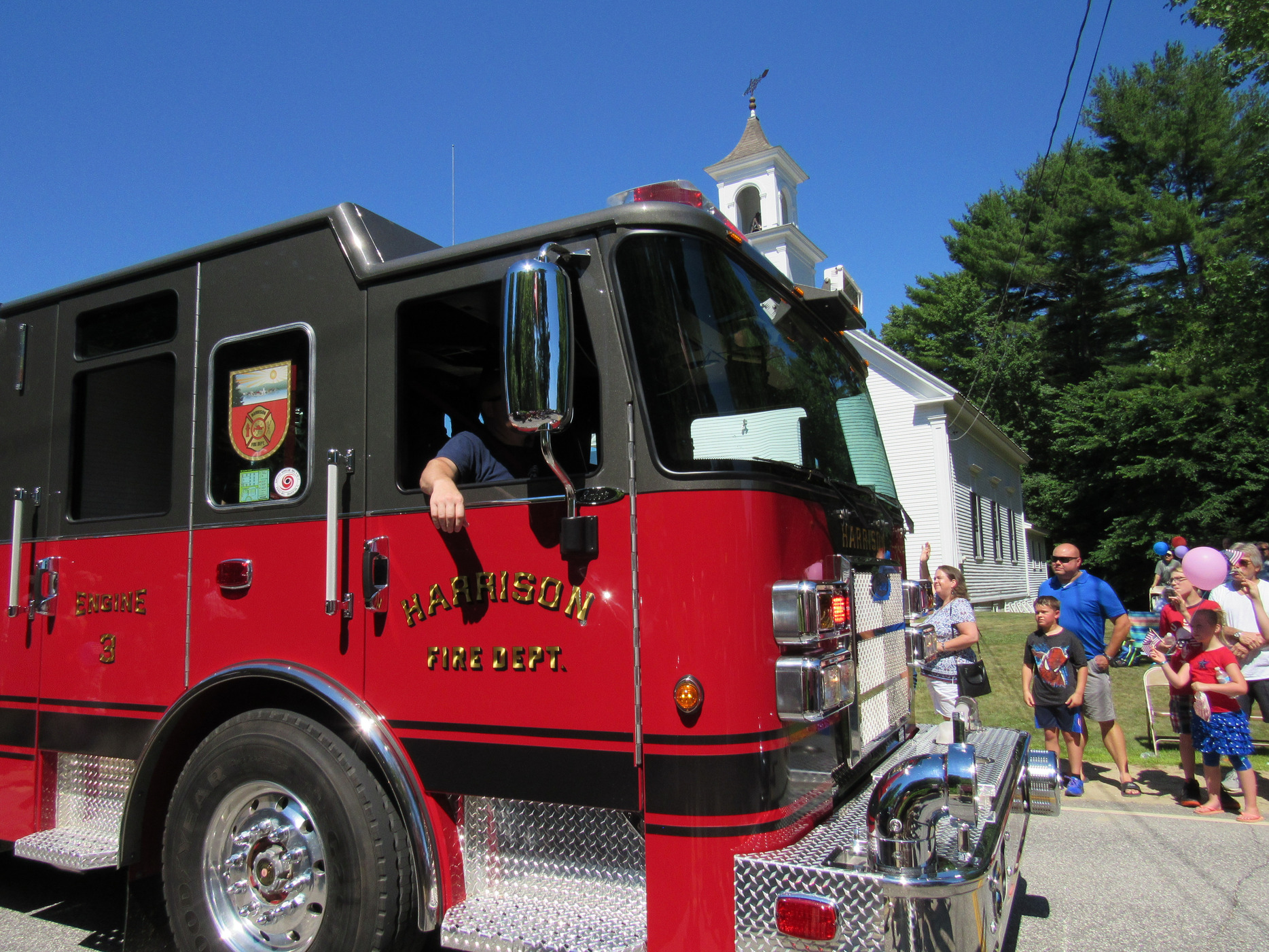 Harrison Fire Department Engine 3 at the Fourth of July parade.