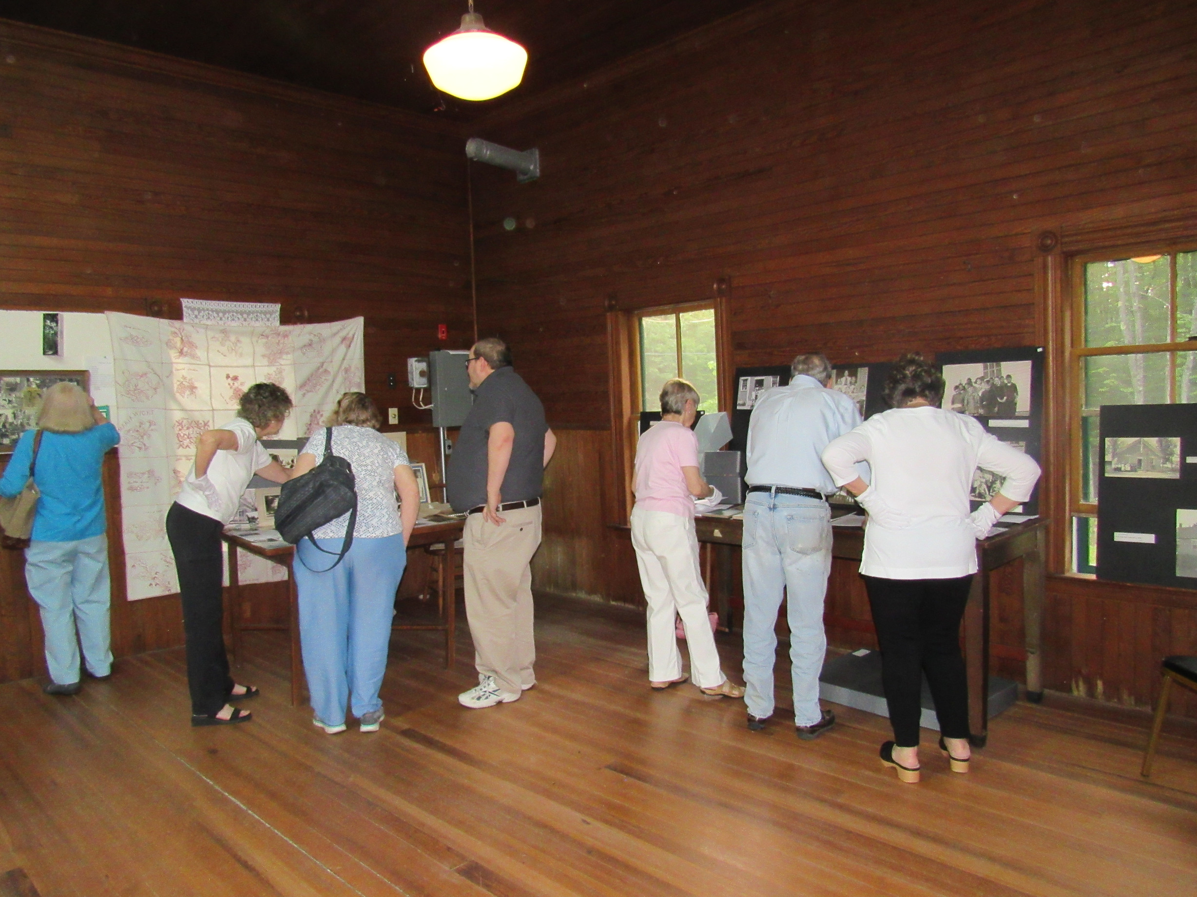 Director Emeritus Ethel Turner and Secretary Jean Pottle providing information to guests
