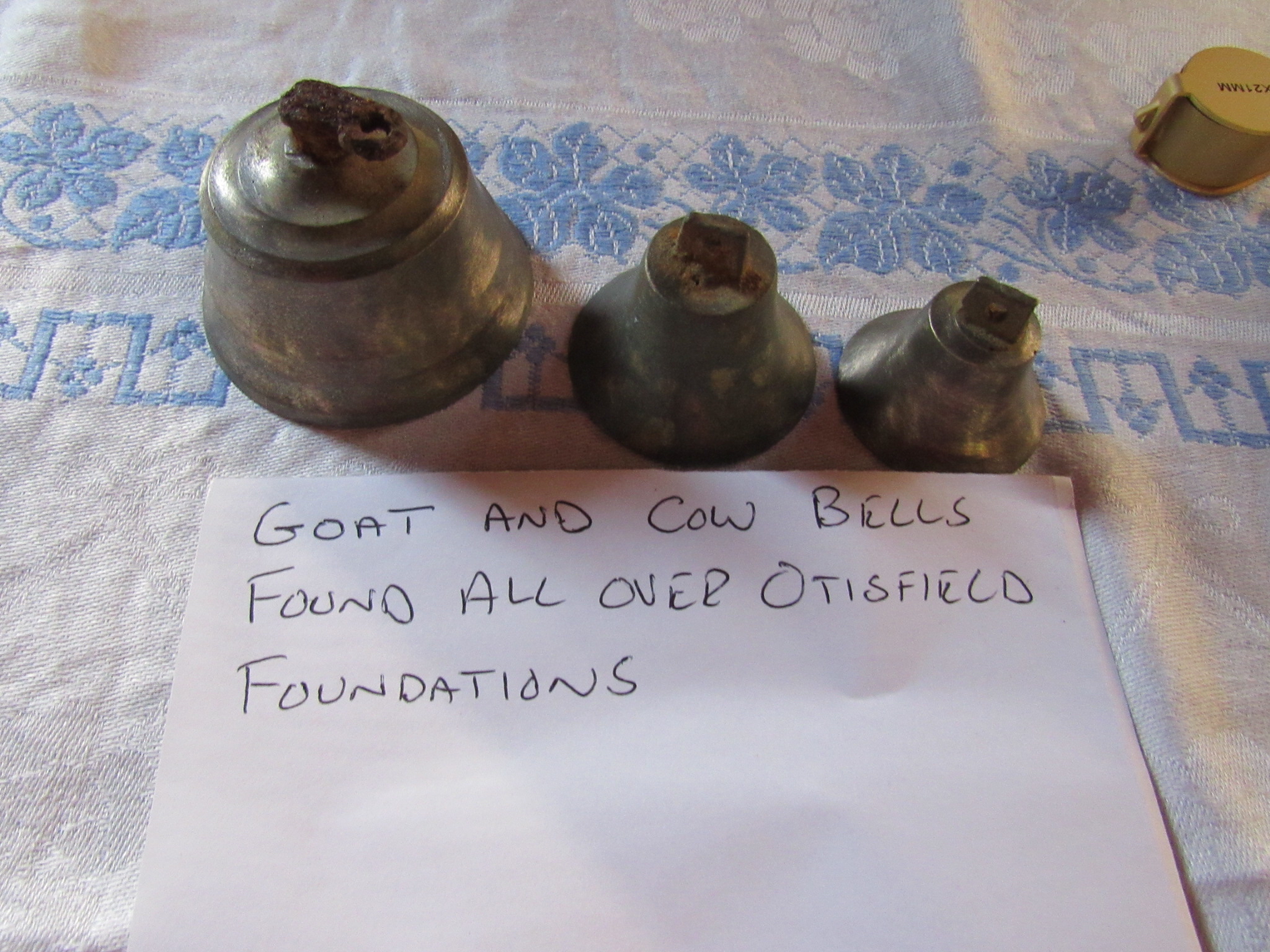 Goat and Cow bells found all over Otisfield foundations