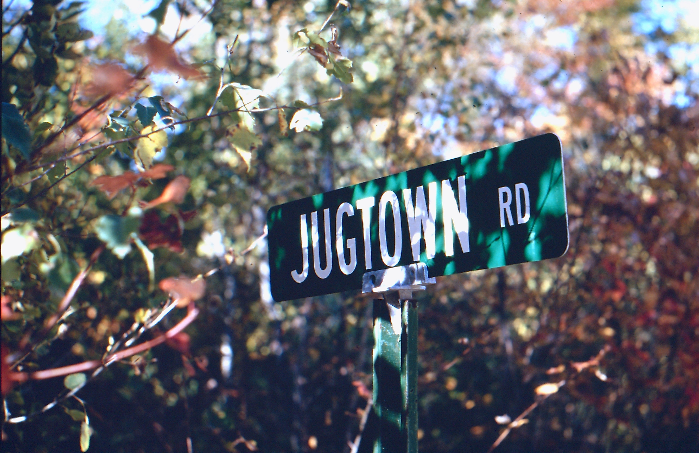 Jugtown Road sign, Otisfield, 2009