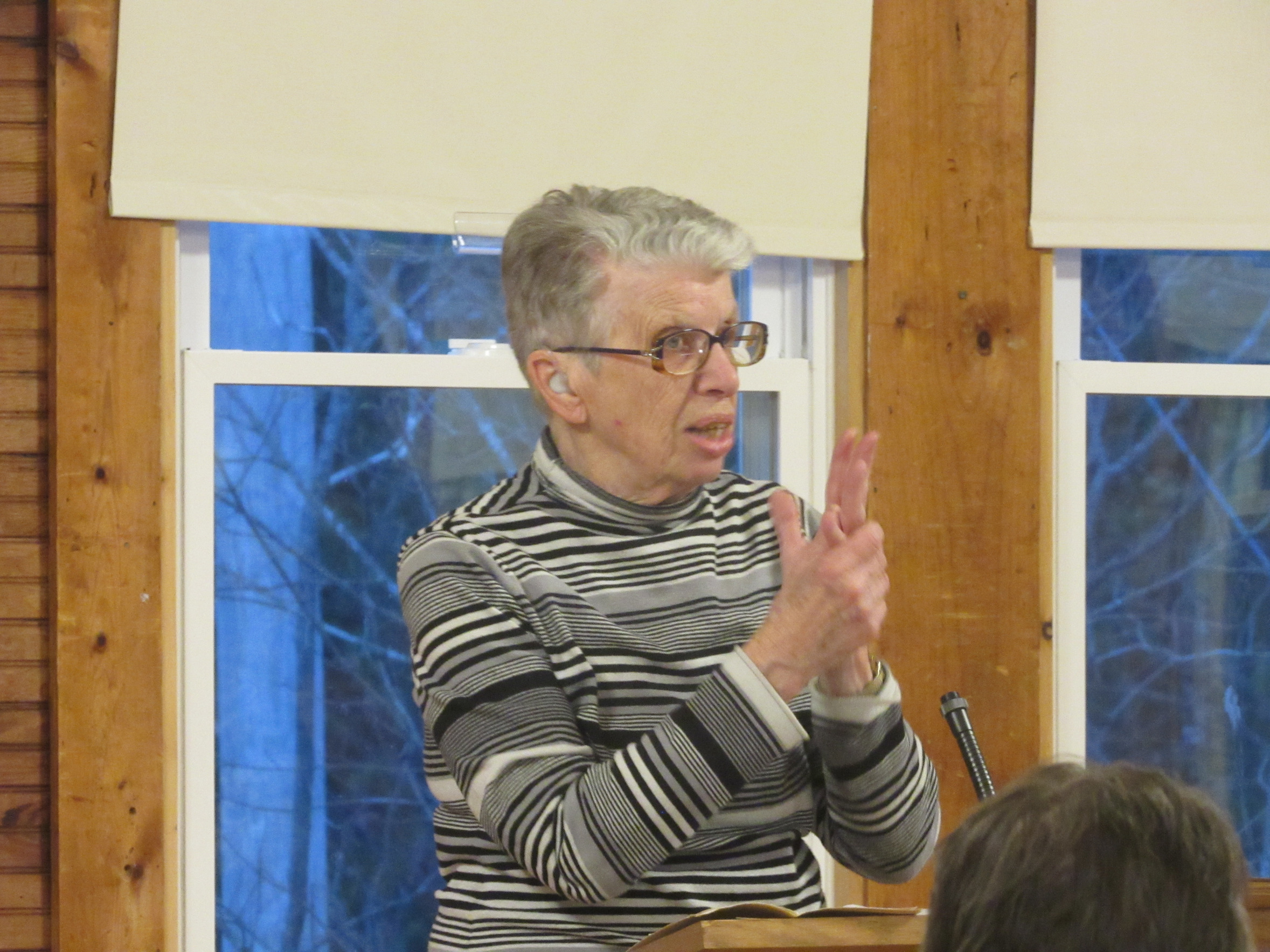 Archivist Jean Hankins Addresses the Audience