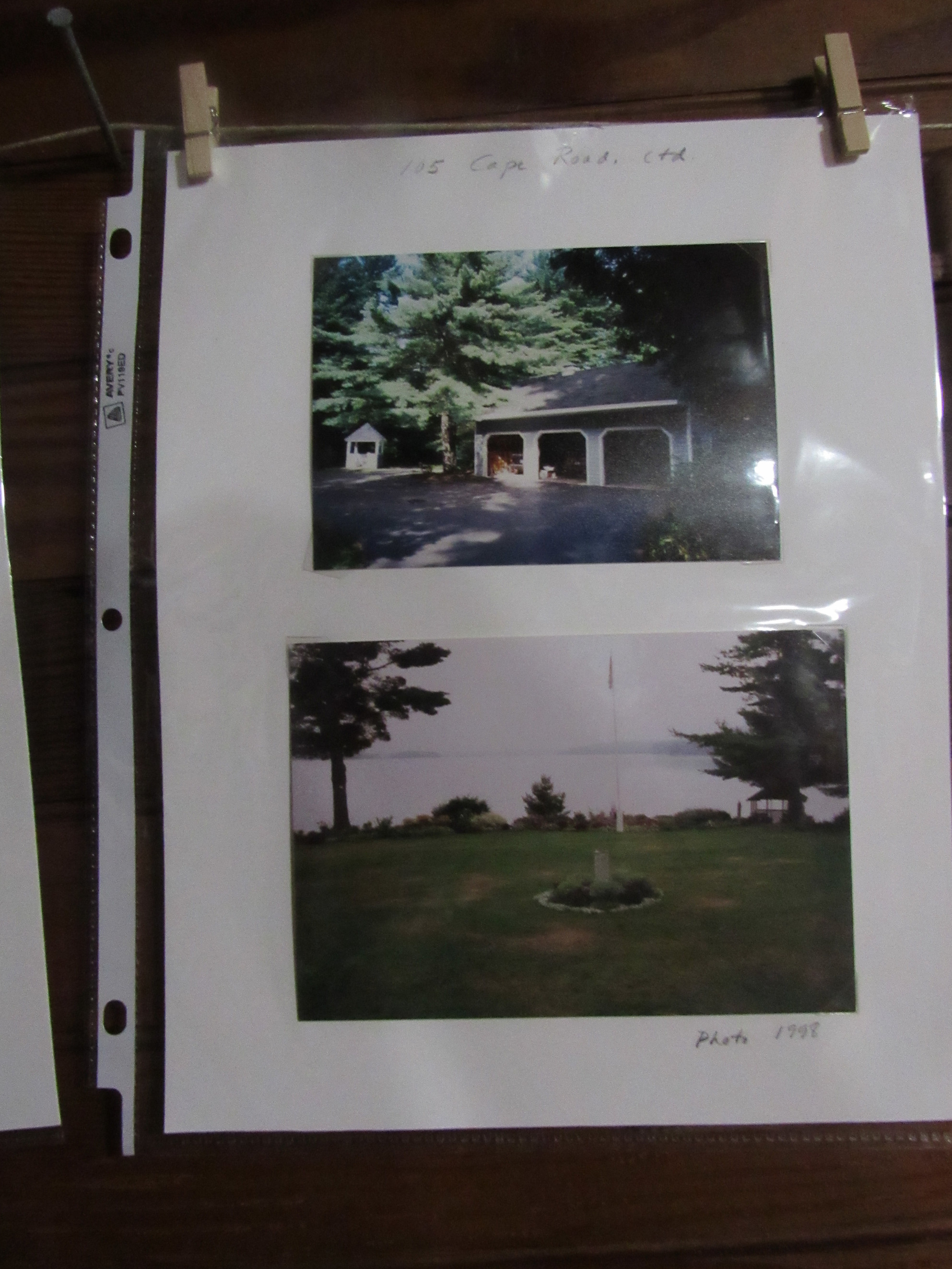Photograph of Cape Road property photographs, labeled 1998.