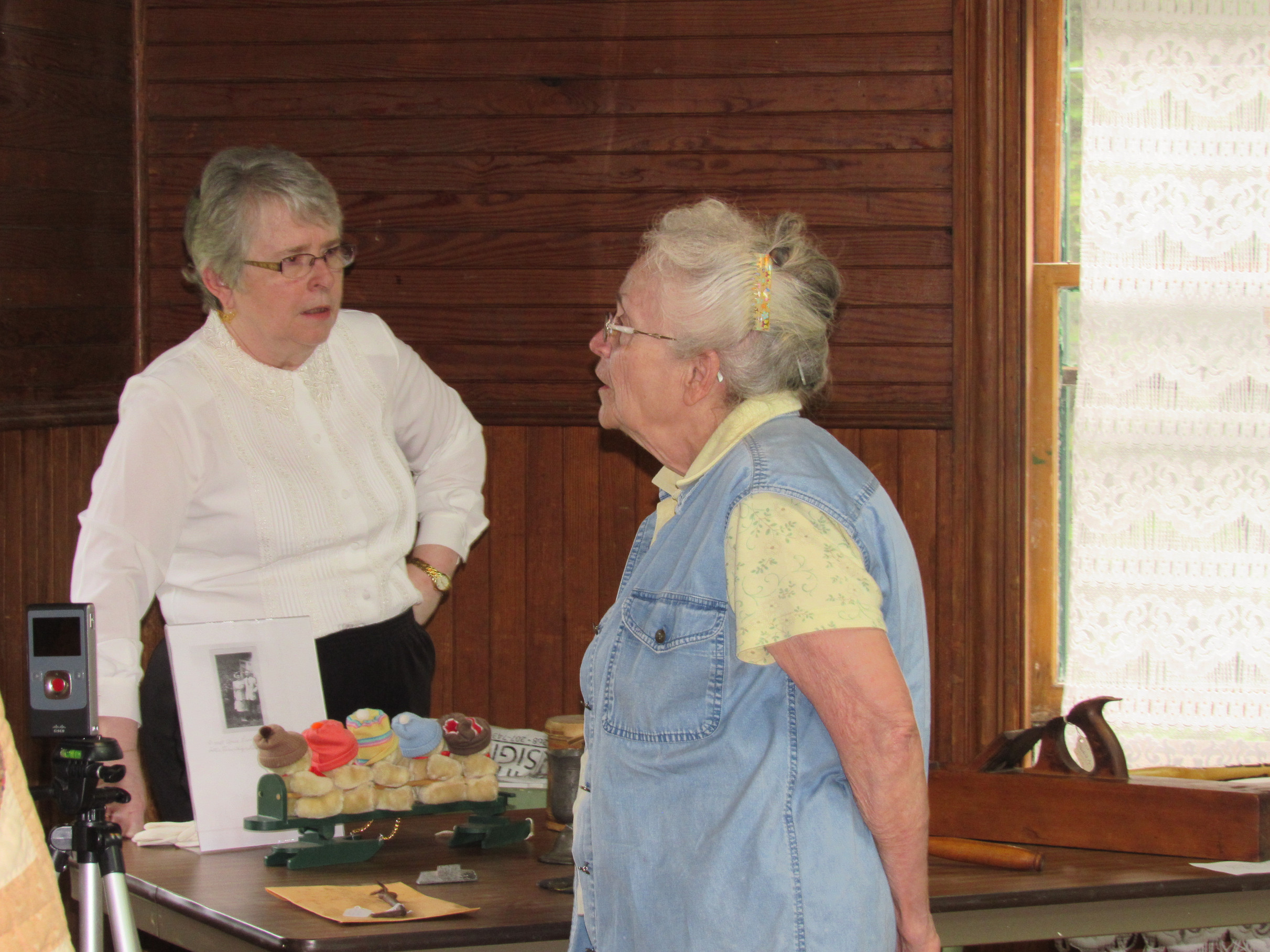 Director Celeste Hyer, providing information to a guest