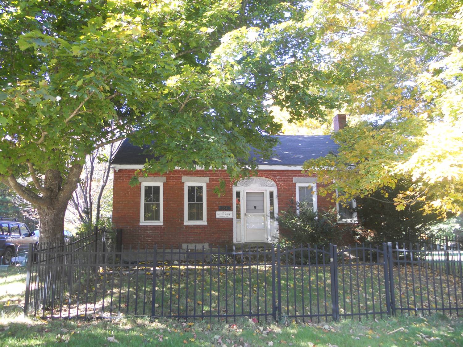 Samuel Knight House, a brick house, built 1835, formerly at 354 Bell Hill Road., but demolished in 2015.