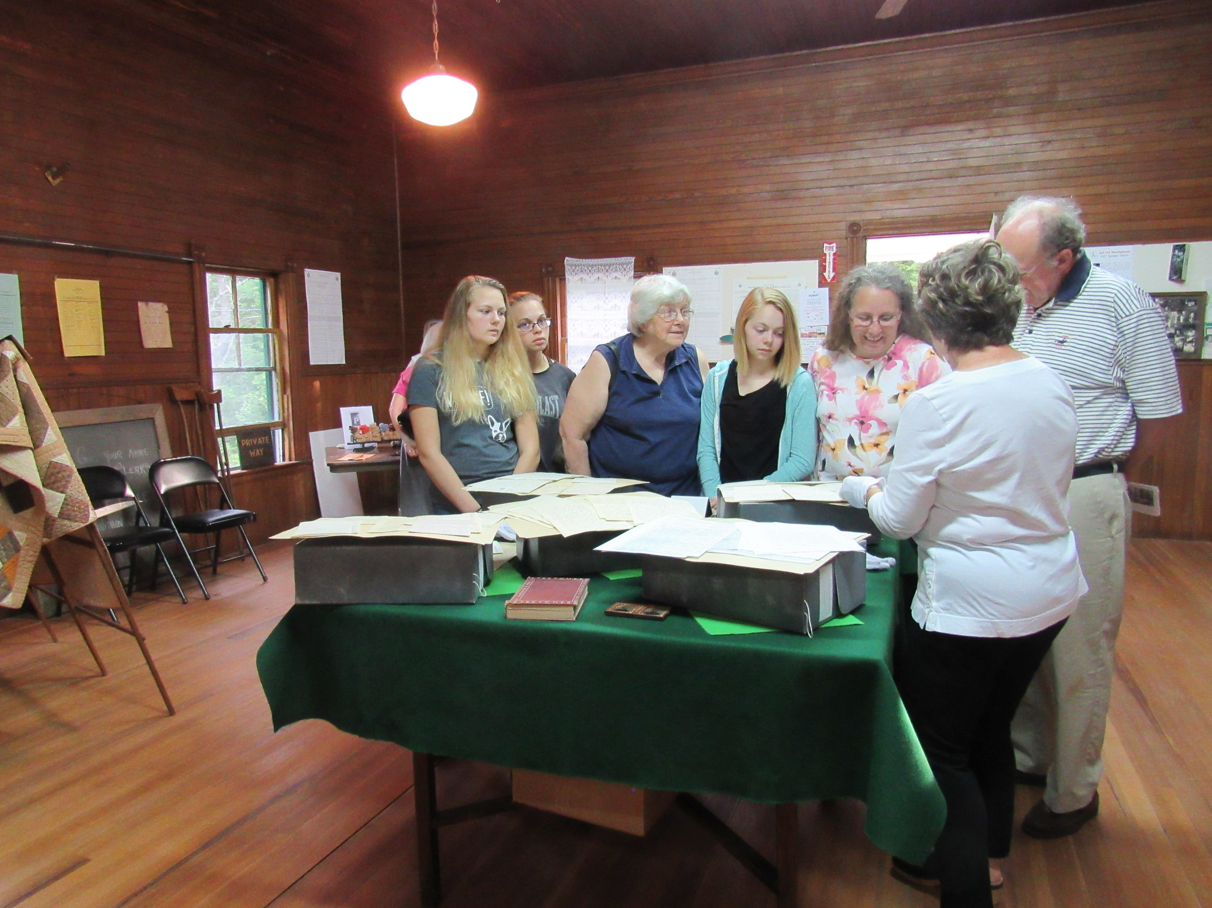 Vice President Callie Zilinsky providing information to guests