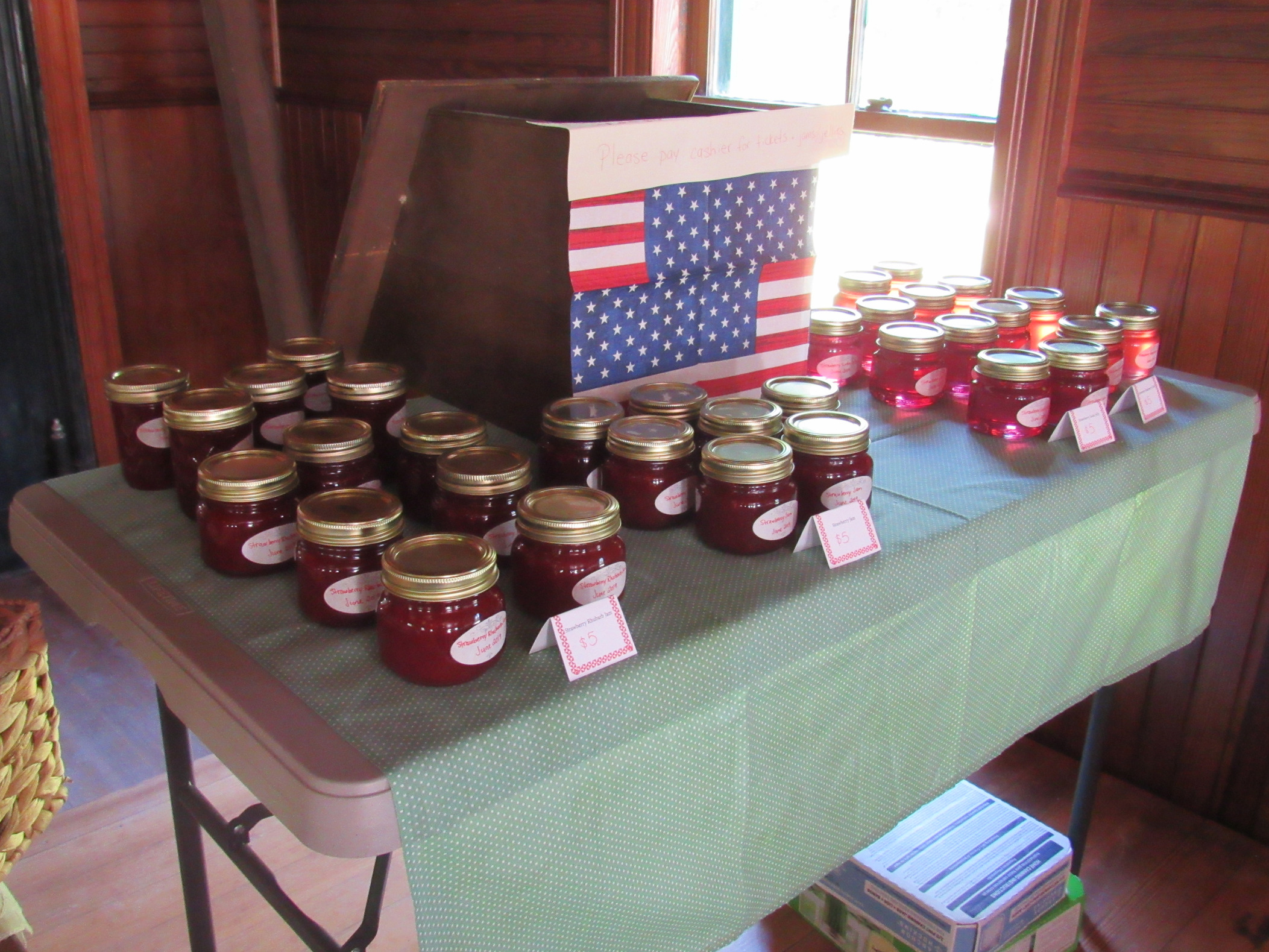 Jams and Jellies for sale at the 2019 Strawberry Festival