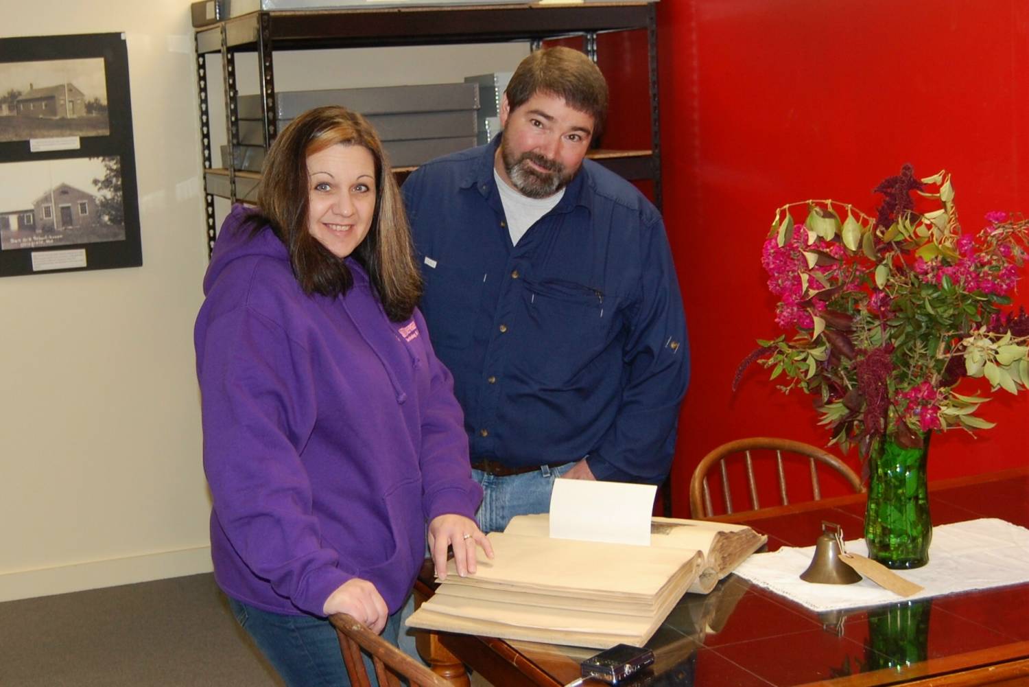 Bill and Sheila Sprague at archival room dedication, Oct. 2013