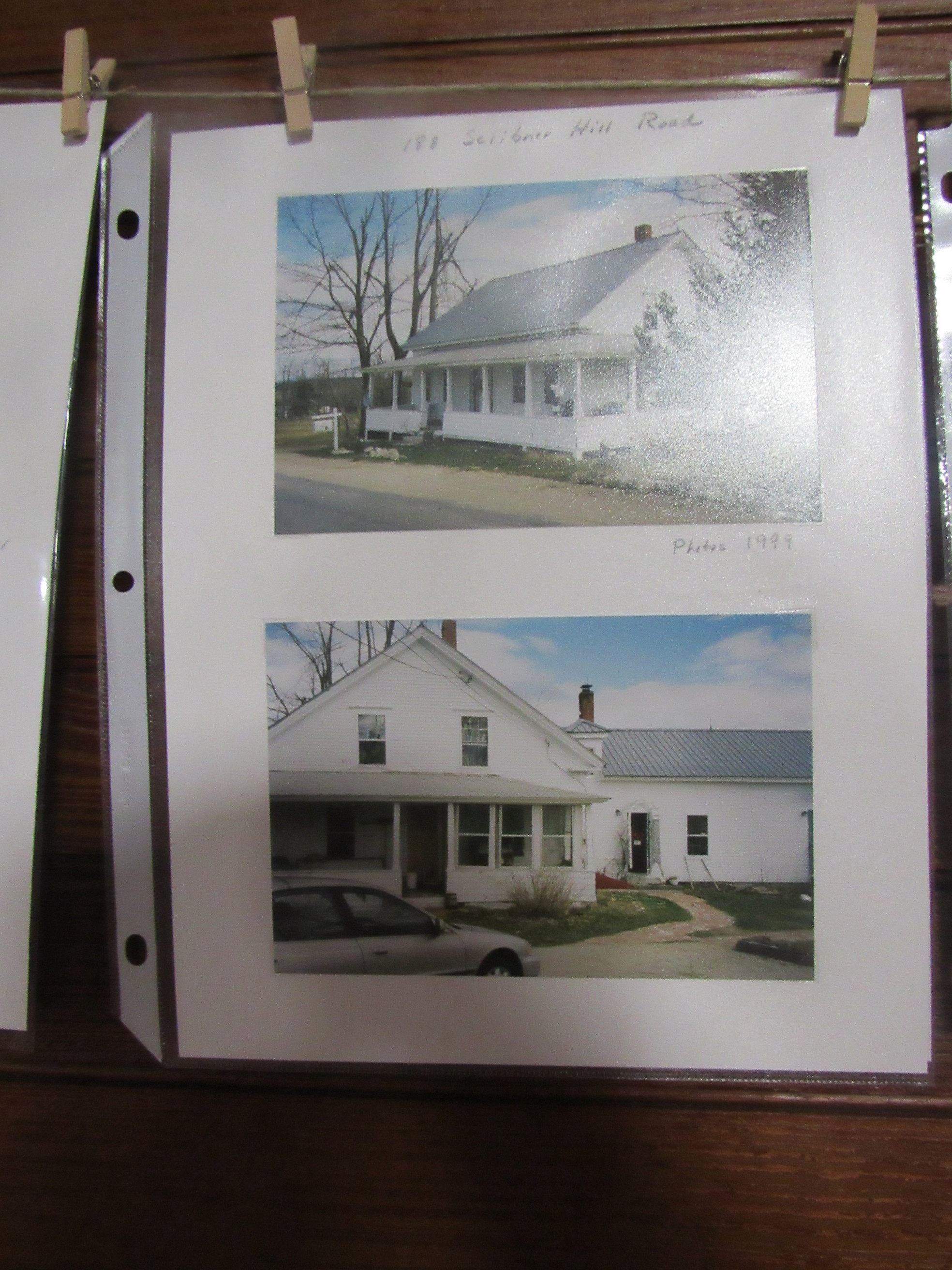 Photograph of Scribner Hill Road house photographs, labeled 1999.