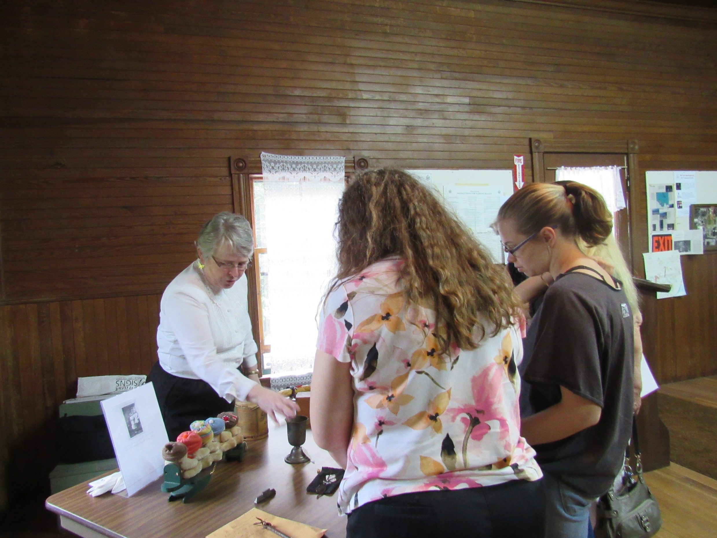 Director Celeste Hyer providing information to guests