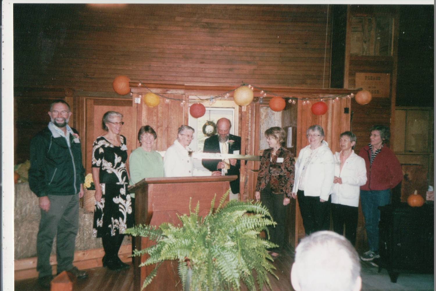 Historical Society officers at dedication of archives room, 2013