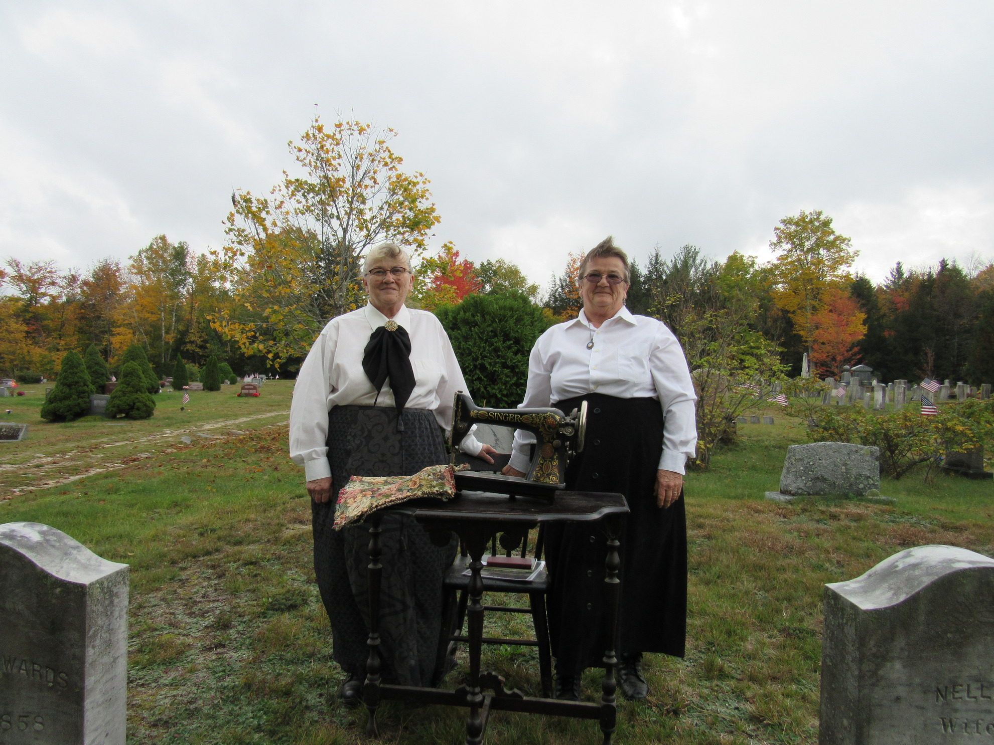 Presenter at a cemetery program