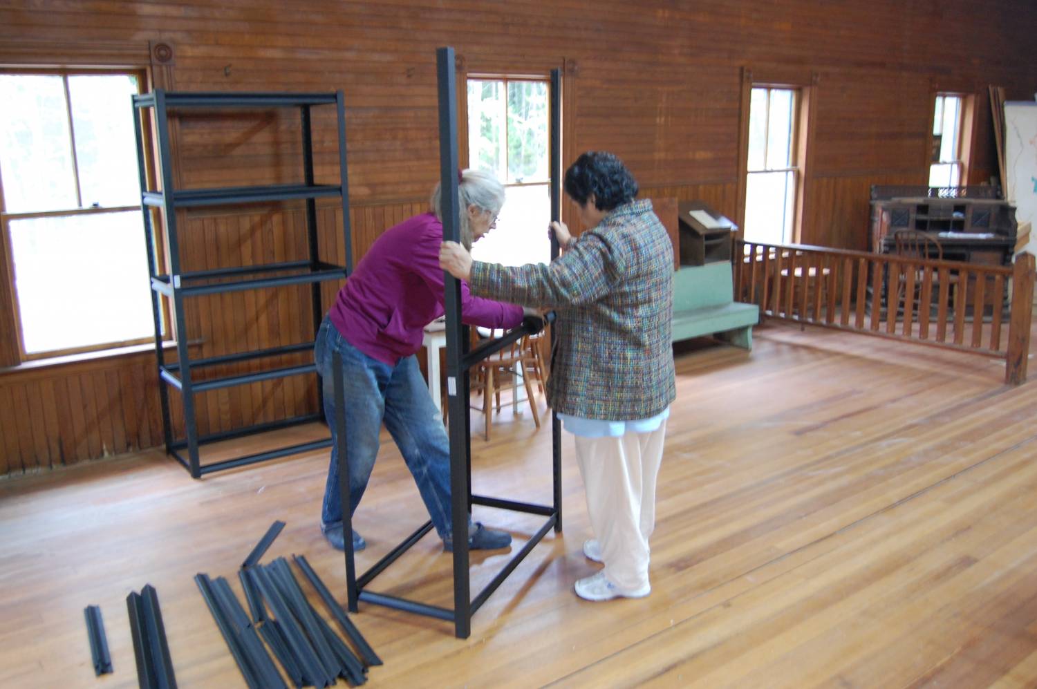 New shelves, Shirley & Connie Sept. 2013