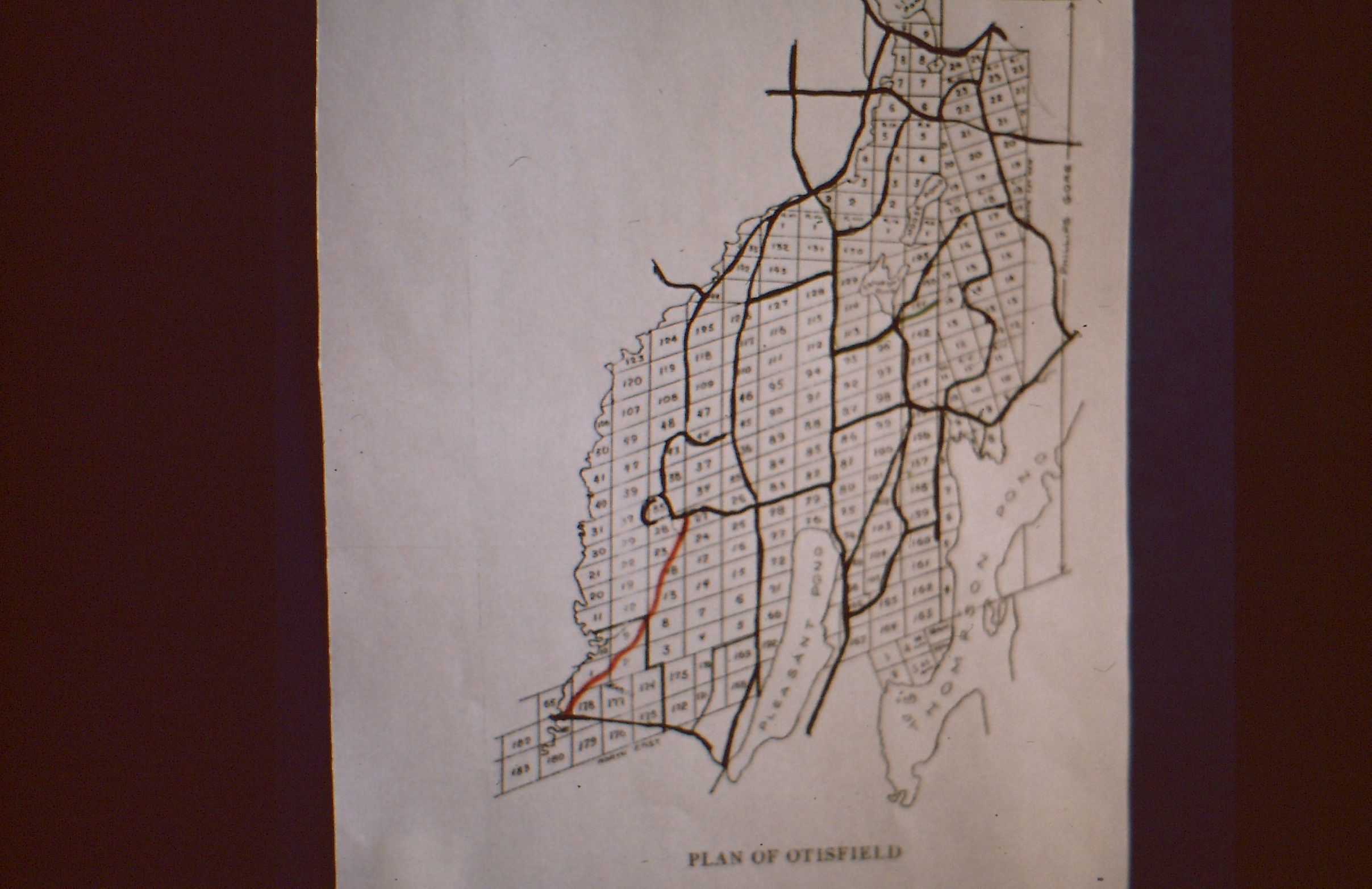 Jugtown Road, marked in red, from Spurr’s History, page 312