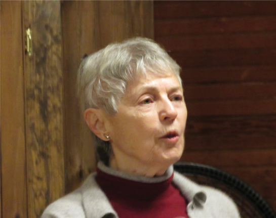 Jean Pottle, pictured here regaling us with tales of William Spurr, will be sorely missed by us all