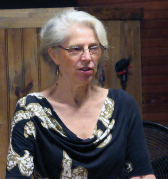Shirley Hamilton, seen here presiding over one of our many meetings. Her leadership will be sorely missed