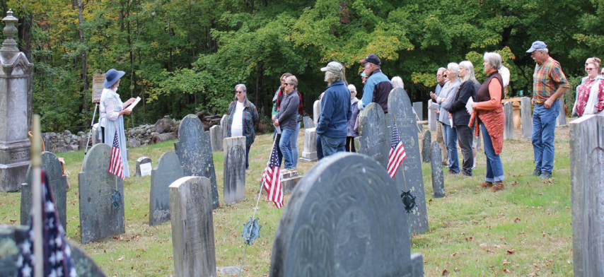 Julia Ann Patch, played by Maureen Howard, joined us for a day to enlighten us on the history of the Patch Family, one of the first families to arrive in Otisfield